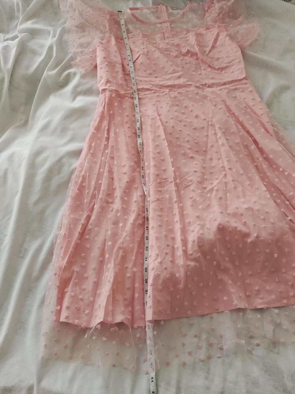 Ibtom Castle Retro 50s Heart Patterned Pink Dress - Picture 5 of 5